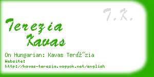 terezia kavas business card